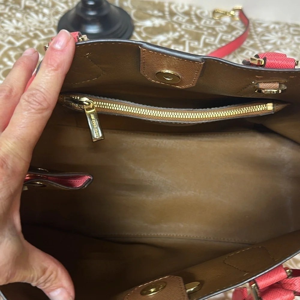 Michael Kors Greenwich Large Tote Grab Bag Watermelon/Luggage/Tote/Crossbody